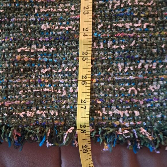 Ann Mashburn Top Women's Small S Multicolor Tweed Ana Fringe Designer Classic - Picture 9 of 9